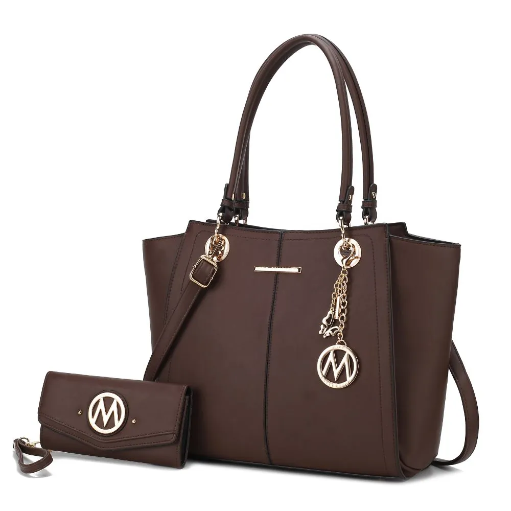 Ivy Vegan Leather Womens Tote Handbag with wallet