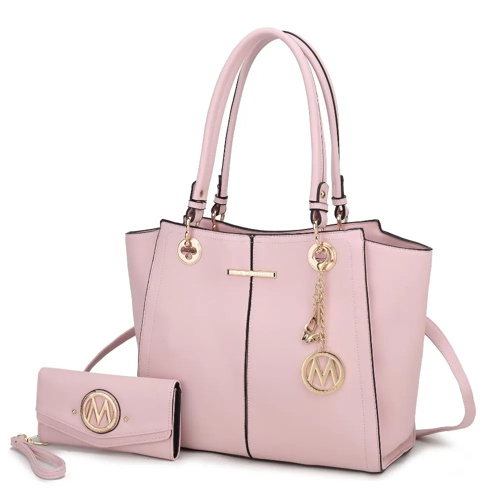 Ivy Vegan Leather Womens Tote Handbag with wallet
