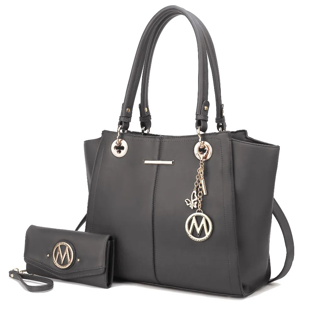 Ivy Vegan Leather Womens Tote Handbag with wallet