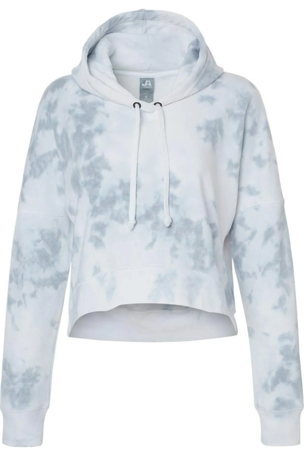 J. America Womens Crop Hooded Sweatshirt