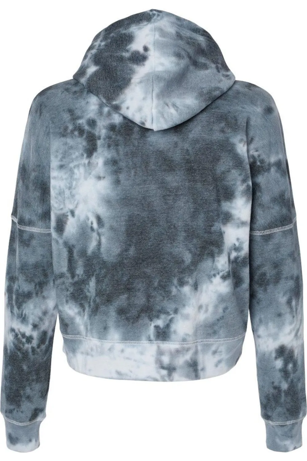 J. America Womens Crop Hooded Sweatshirt