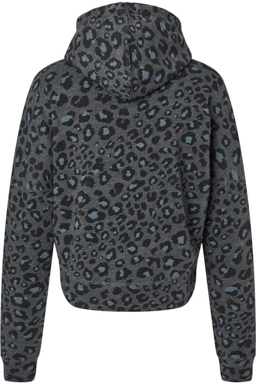 J. America Womens Crop Hooded Sweatshirt