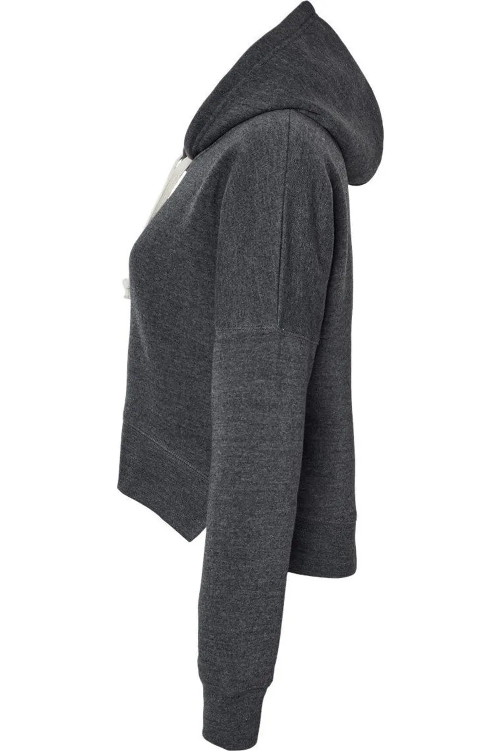 J. America Womens Crop Hooded Sweatshirt