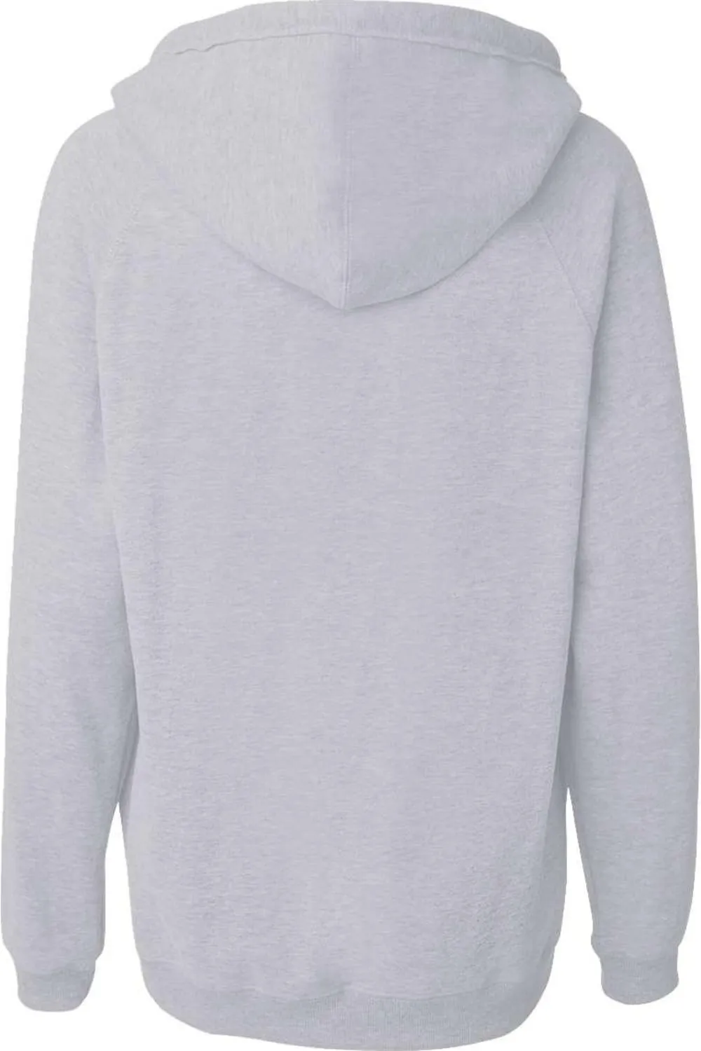 J. America Womens Sueded V-Neck Hooded Sweatshirt