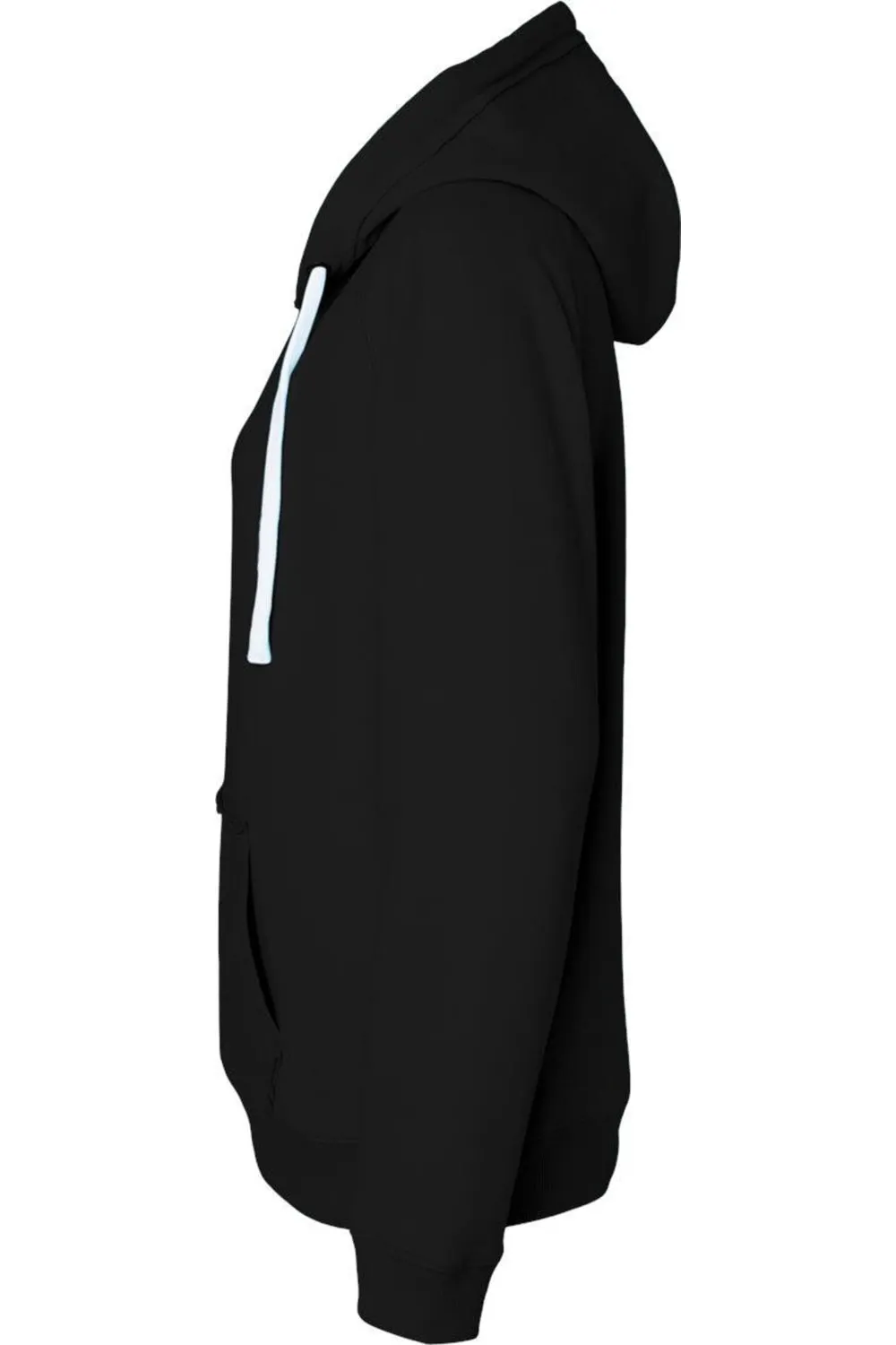 J. America Womens Sueded V-Neck Hooded Sweatshirt