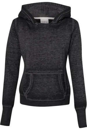 J. America Womens Zen Fleece Hooded Sweatshirt