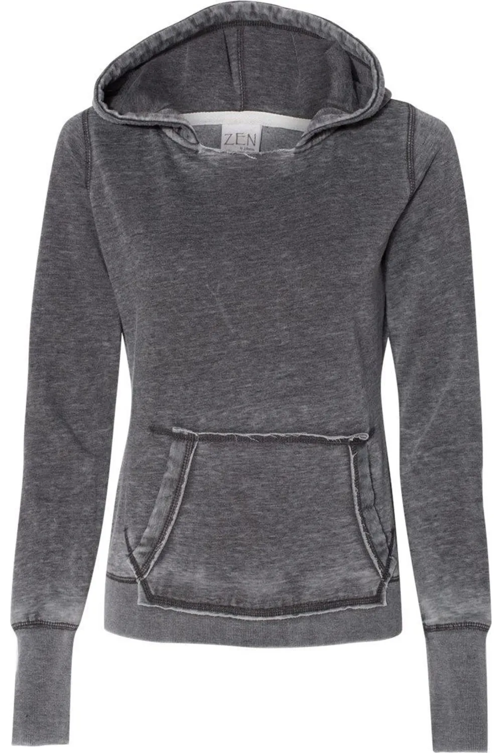 J. America Womens Zen Fleece Hooded Sweatshirt
