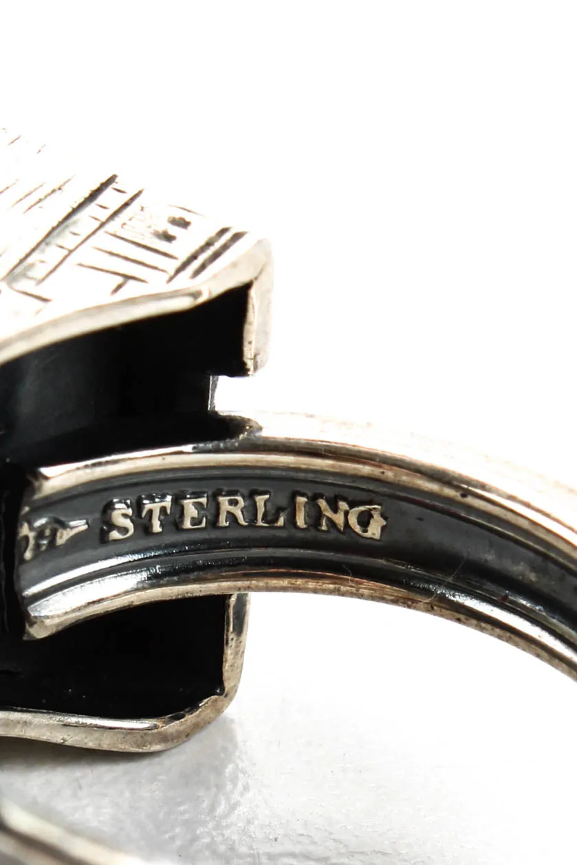 Jasper Womens Sterling Silver Yellow Gold Good News Cocktail Ring