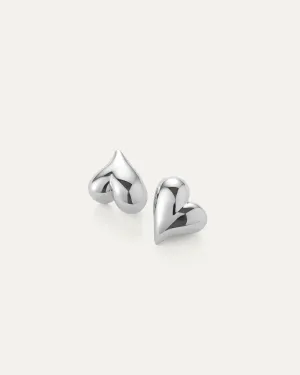 JENNY BIRD - ART HEART BUTTON EARRING