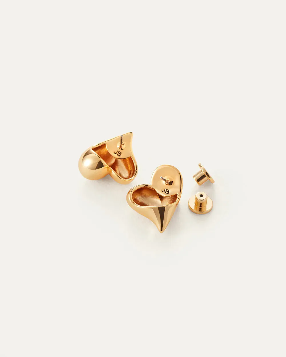 JENNY BIRD - ART HEART BUTTON EARRING