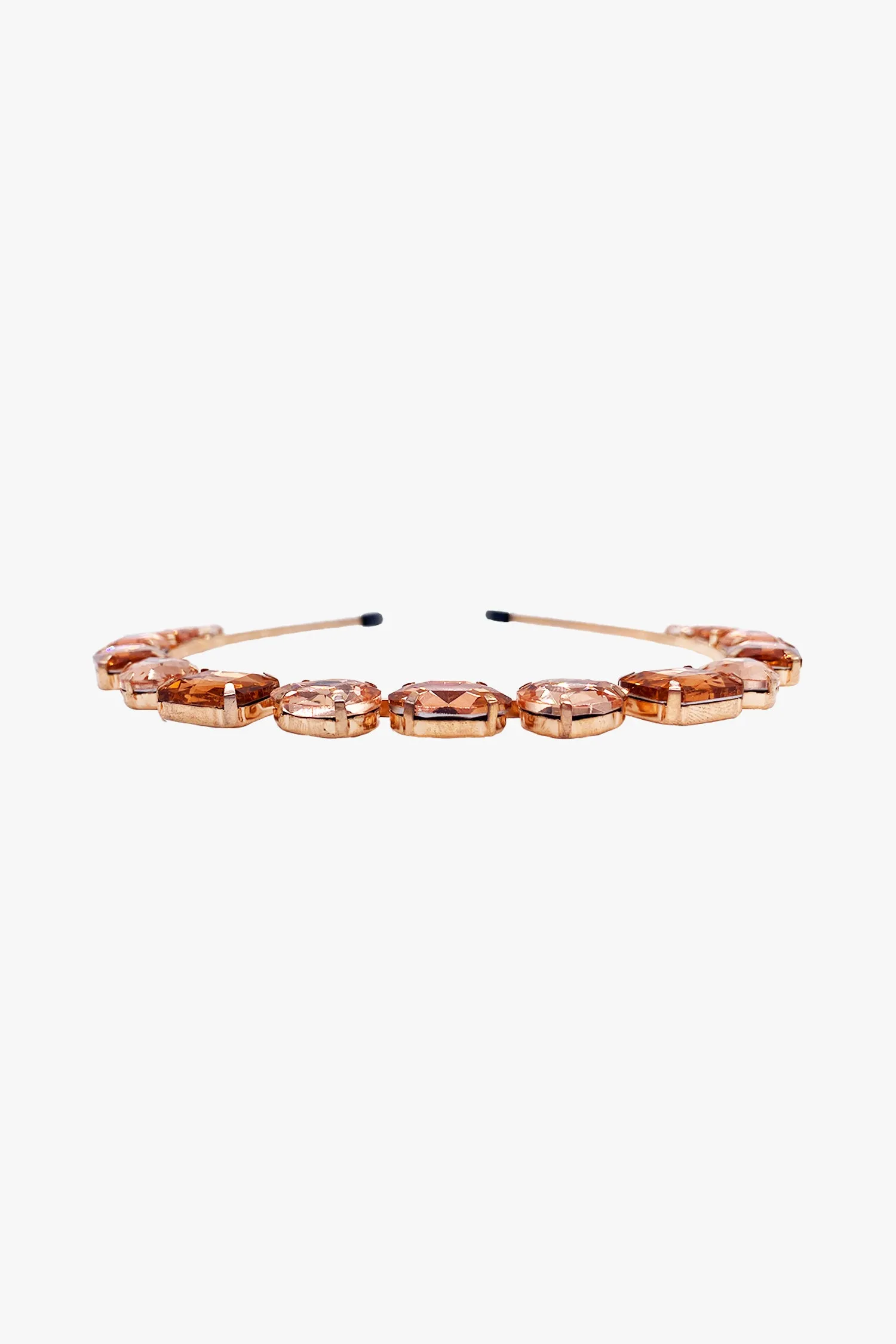 Jeweled Rose Gold Crown Headband Annasui