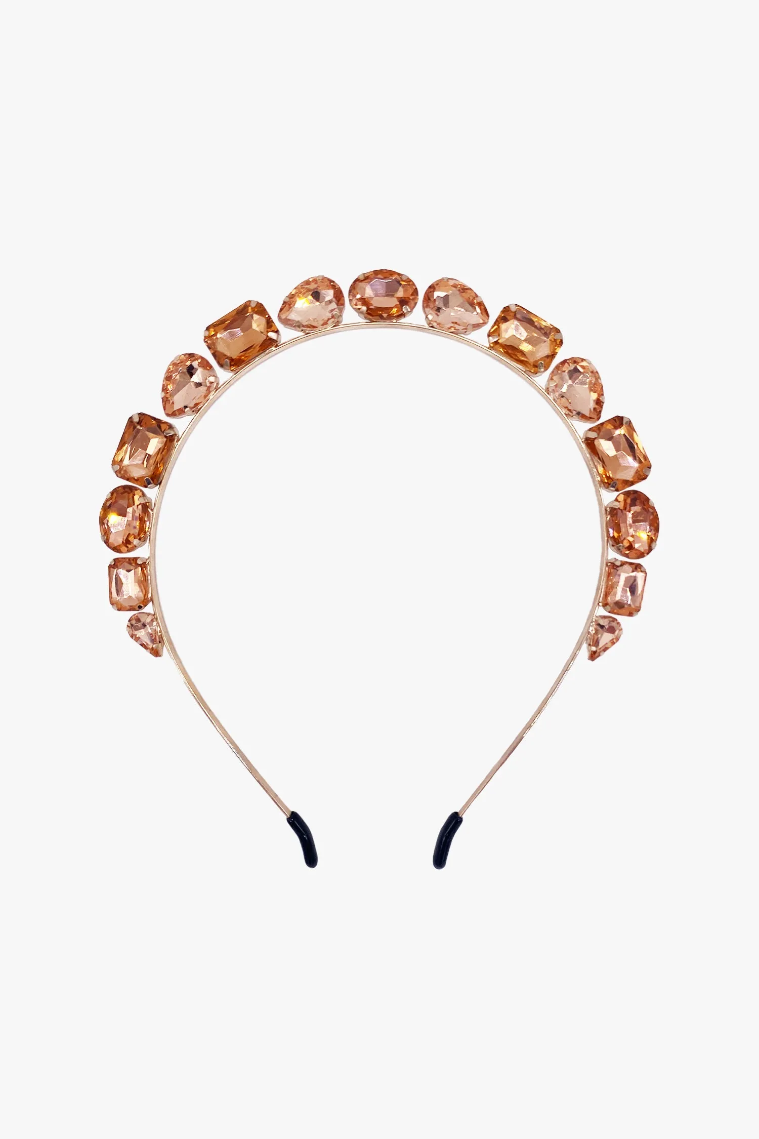 Jeweled Rose Gold Crown Headband Annasui