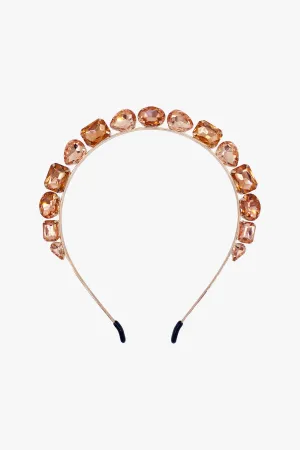 Jeweled Rose Gold Crown Headband Annasui