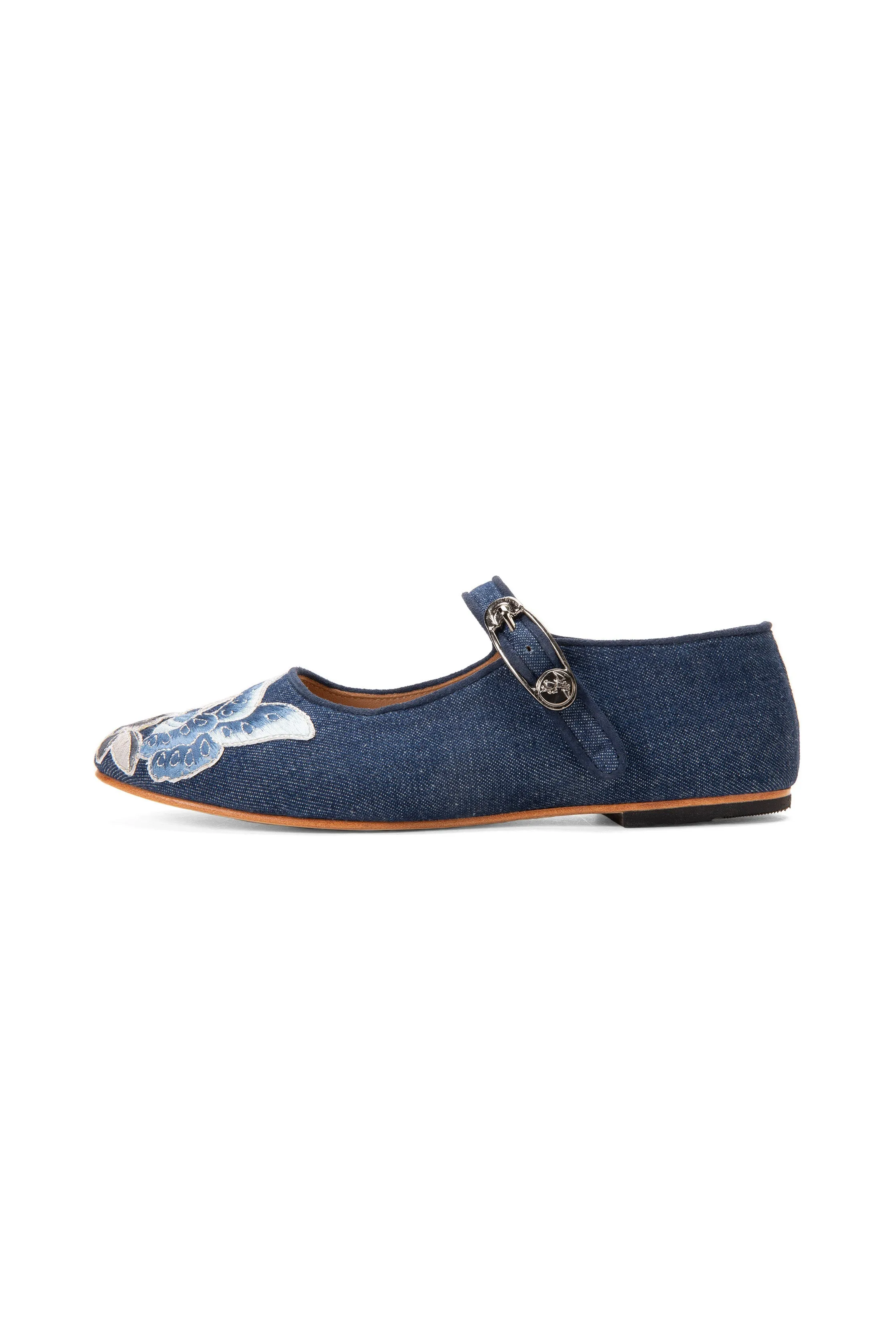 John Fluevog x Anna Sui Butterfly Mary Janes-Denim Blue Annasui