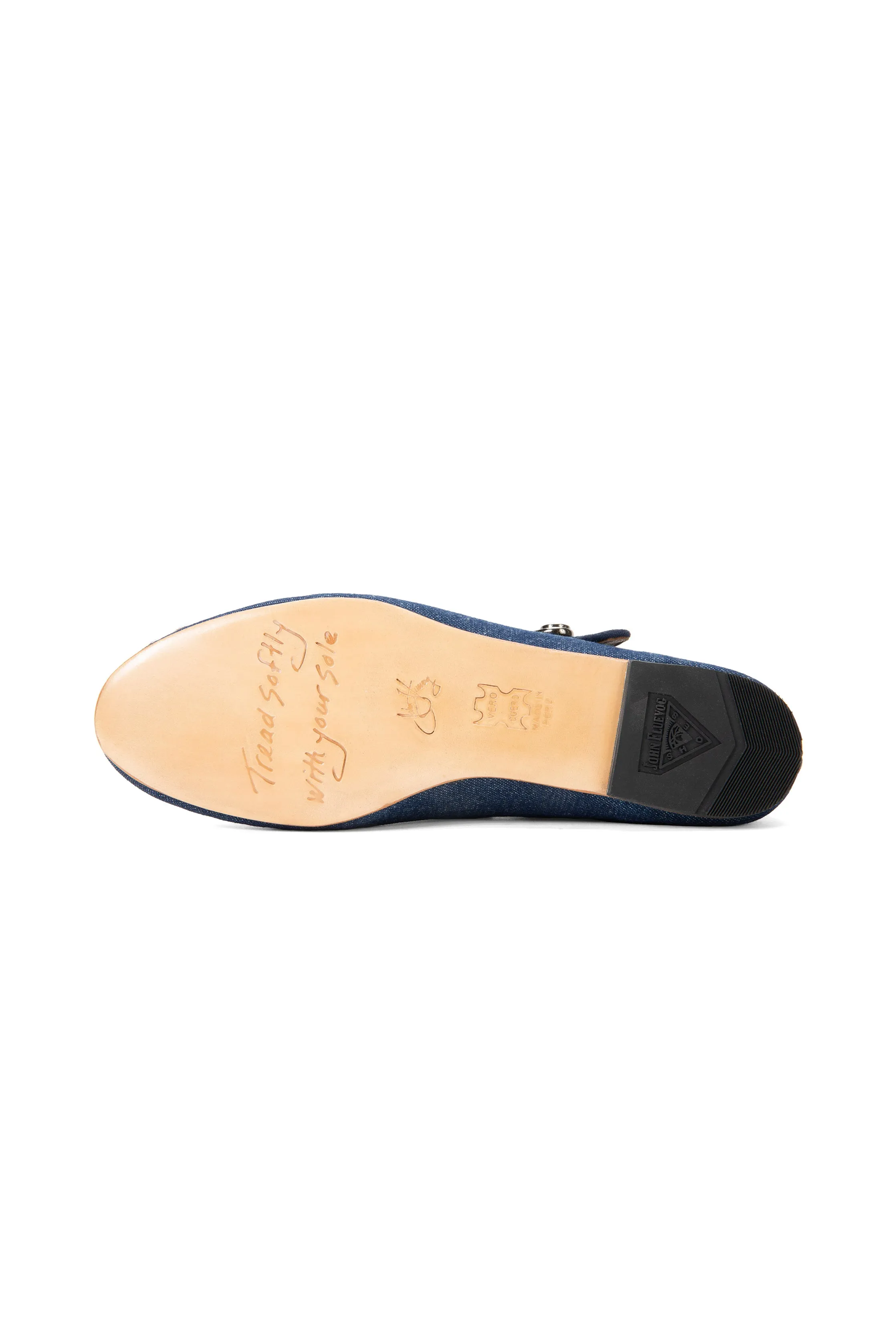 John Fluevog x Anna Sui Butterfly Mary Janes-Denim Blue Annasui