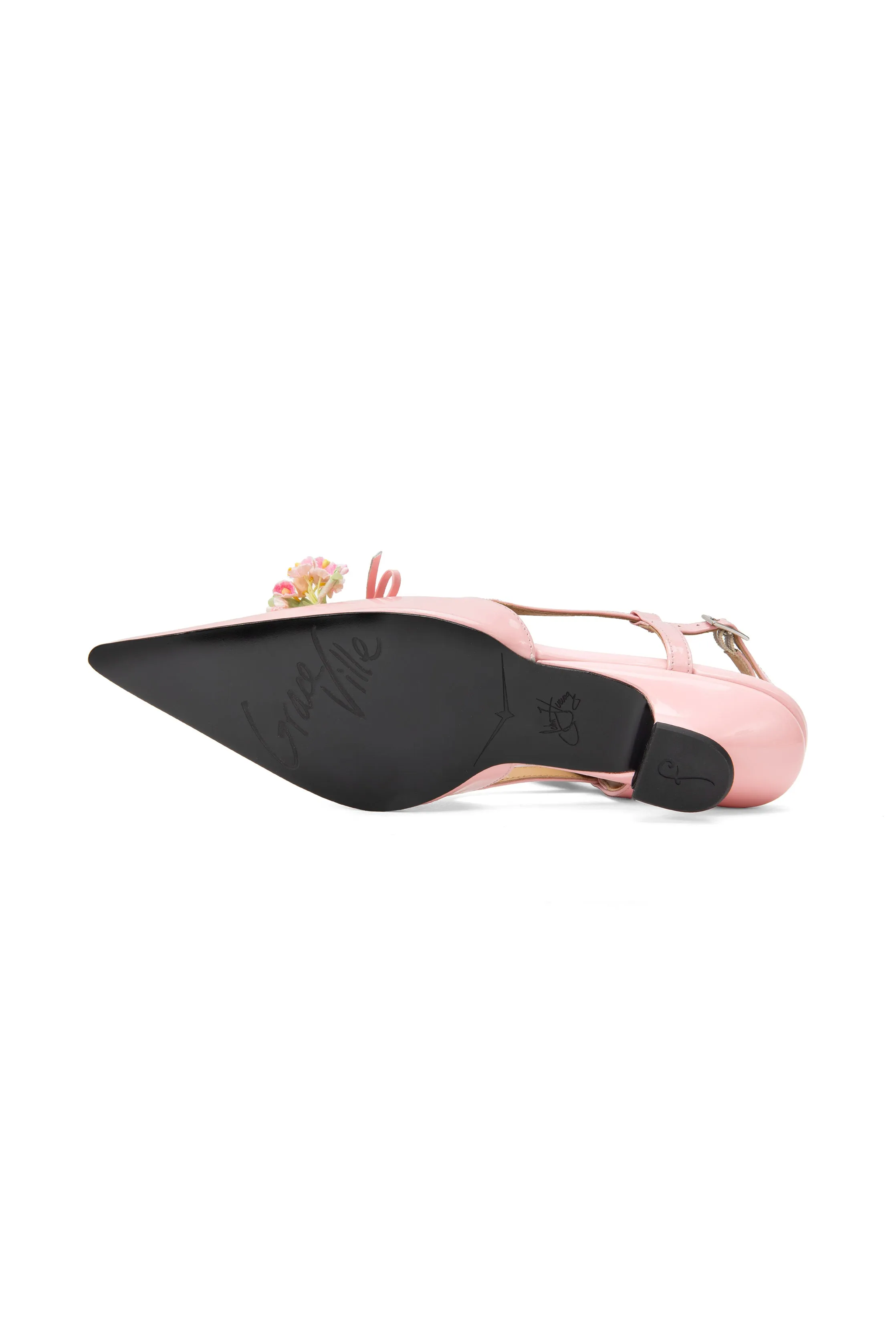 John Fluevog x Anna Sui Slingback Heels- Pink Annasui