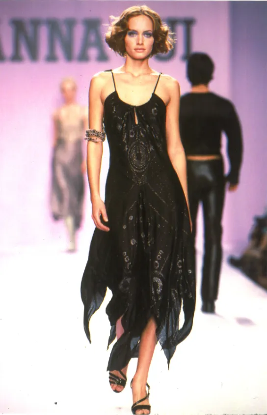 Jubilee Velvet Godet Dress Annasui