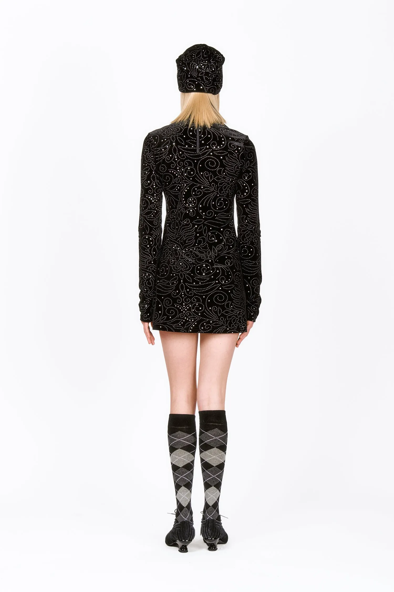 Jubilee Velvet Turtleneck Dress Annasui