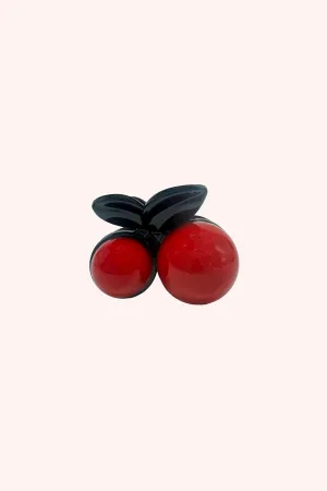 Jumbo Cherry Jaw Clip Black Annasui
