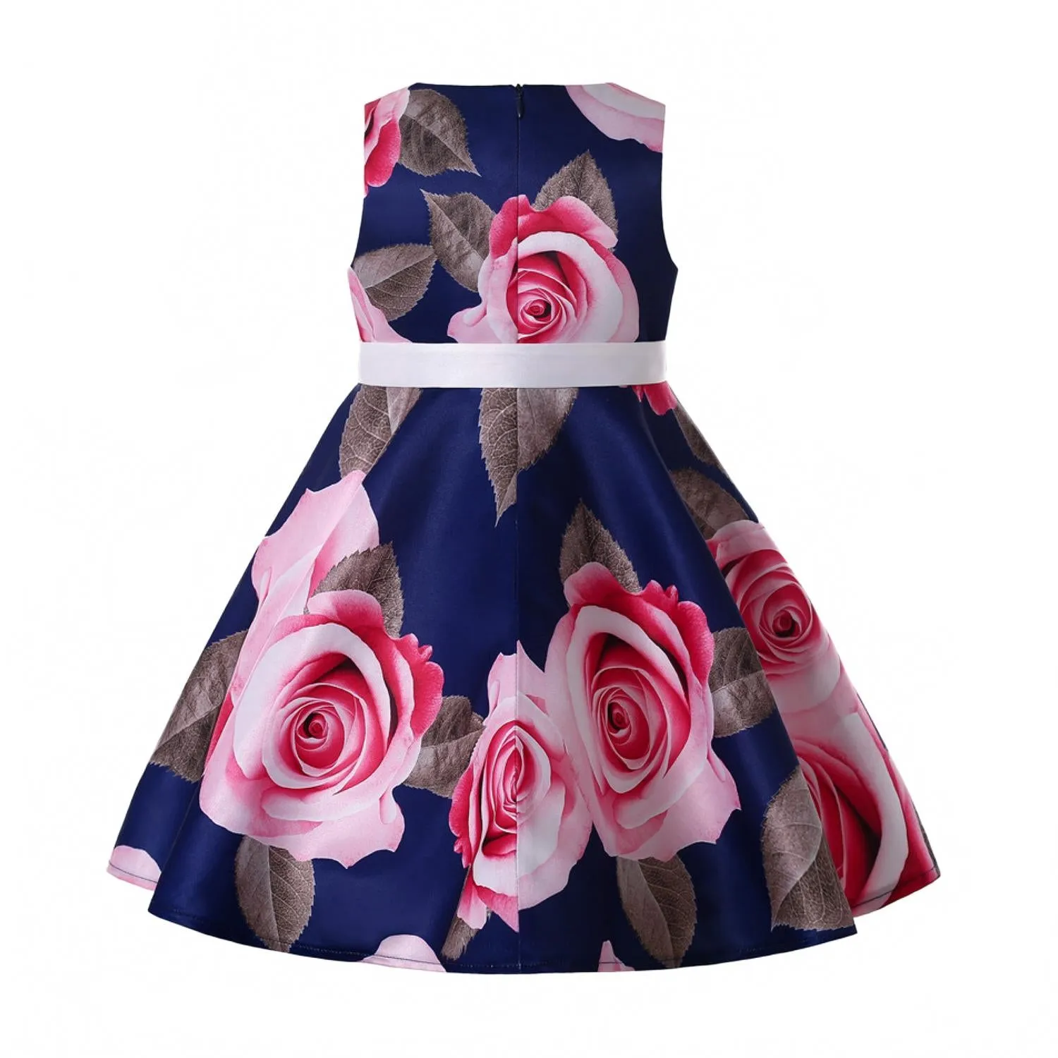 Kid's Aminah Floral Dress In Blue