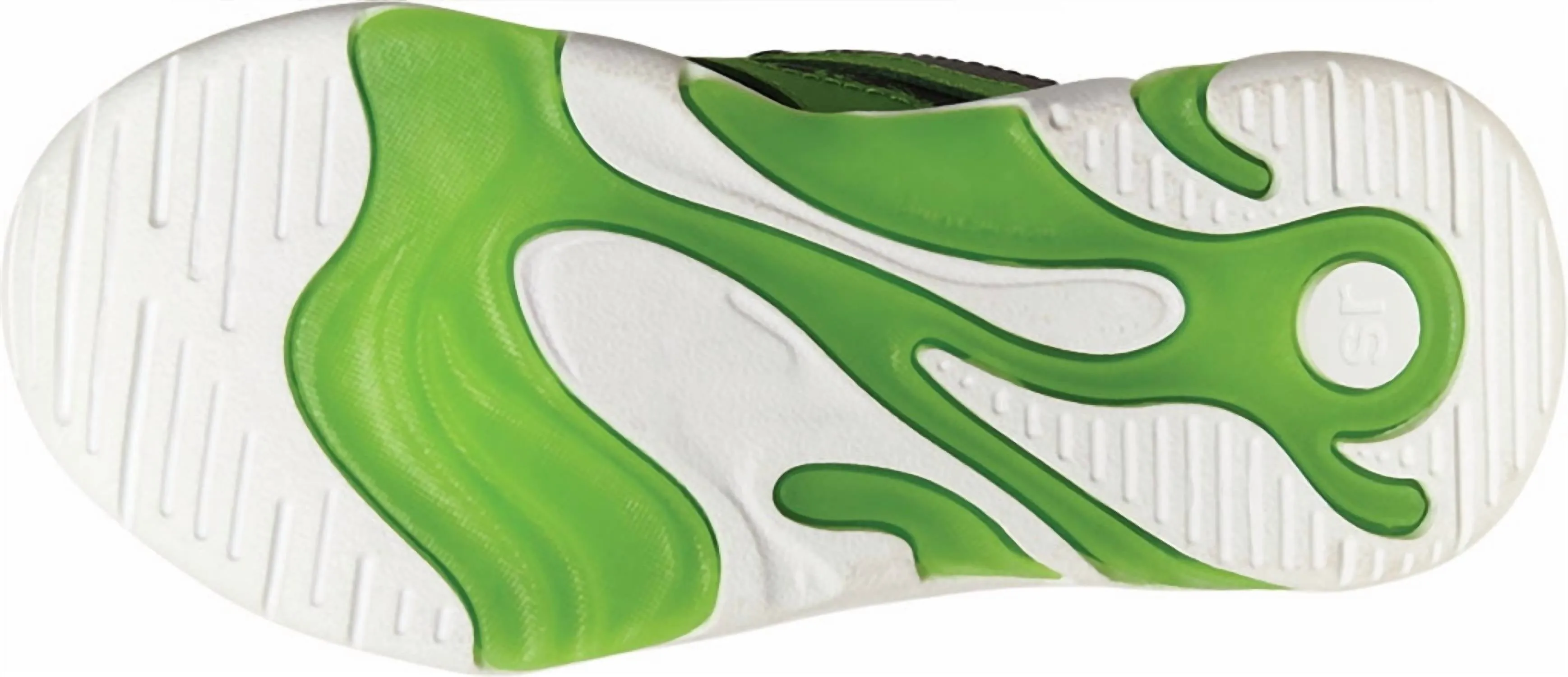 Kid's Lighted Swirl Sneakers In Black/green