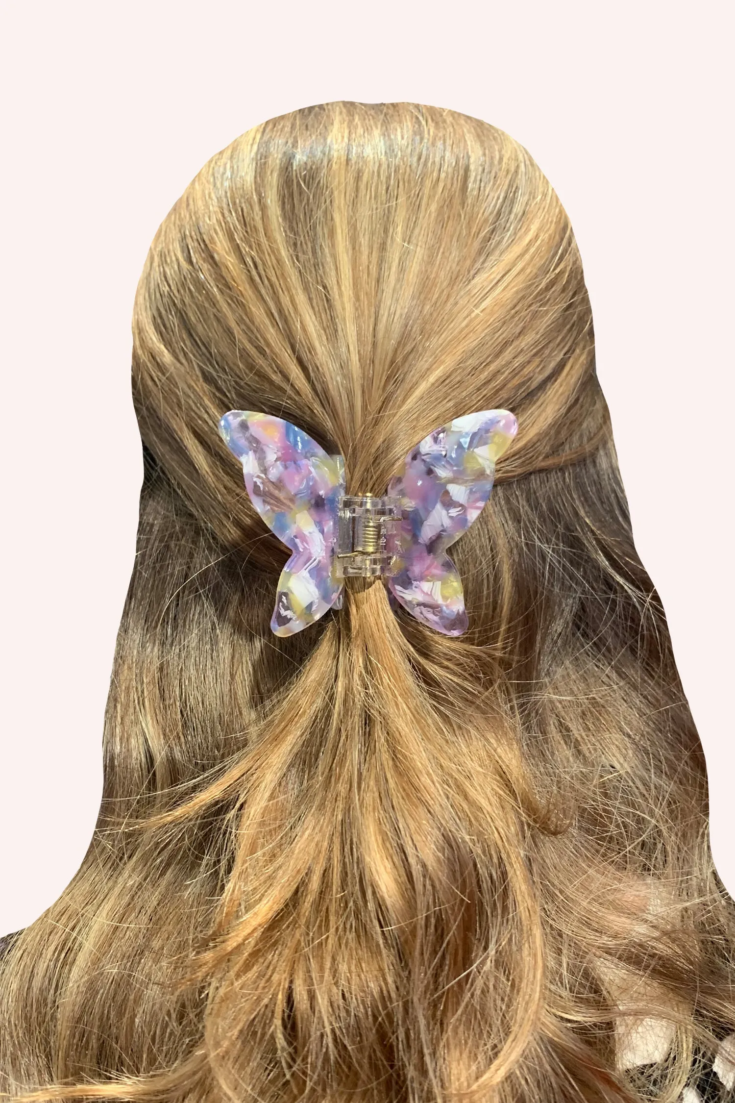 Large Gemstone Butterfly Jaw Clip Rainbow Annasui