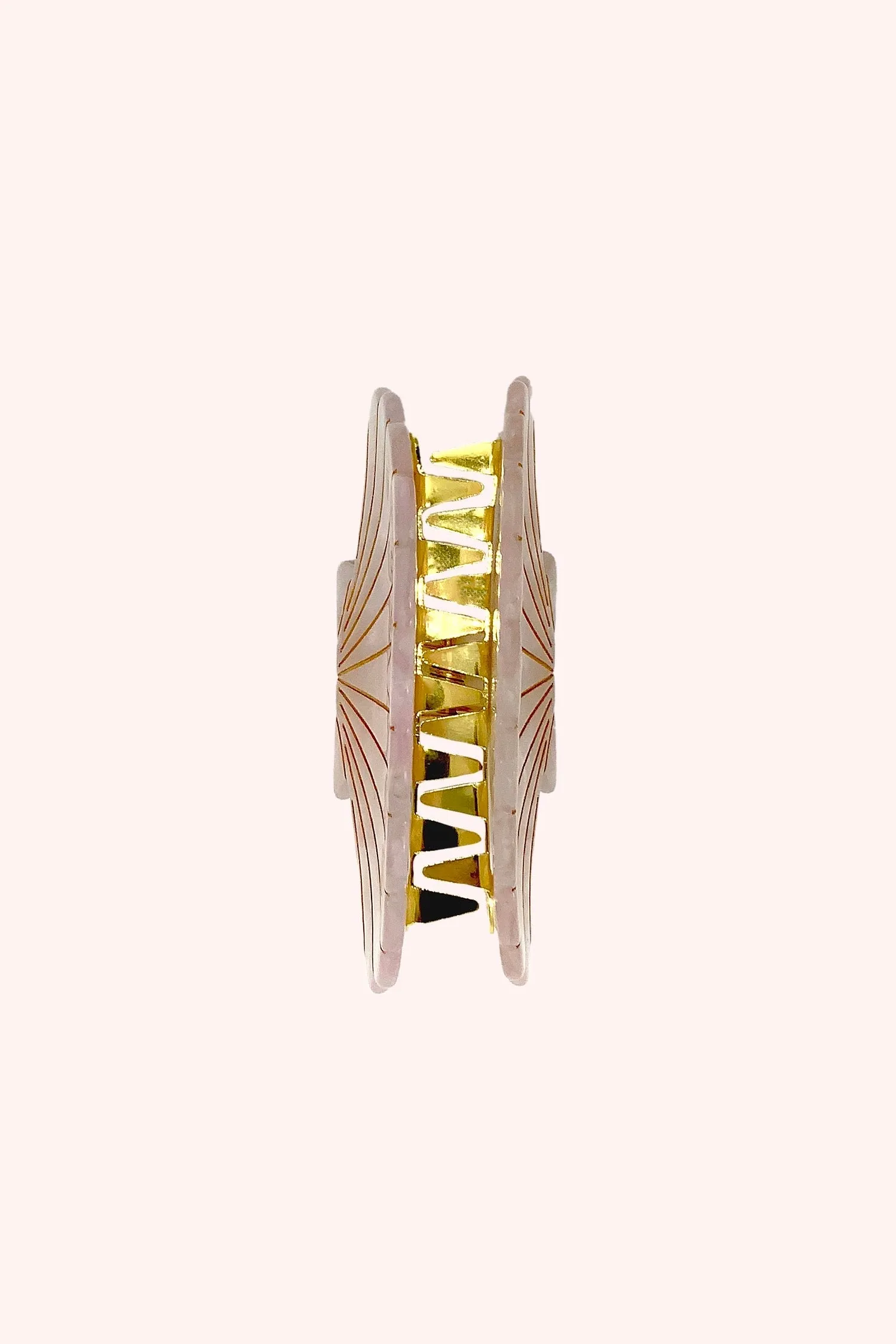 Large Rosie Pink Pastel Sea Shell Jaw Clip Annasui