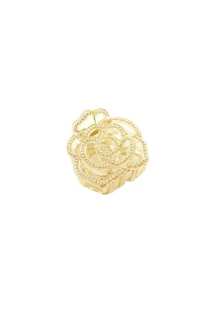 Large Vera Cut Out Flower Jaw Clip Ivory Annasui