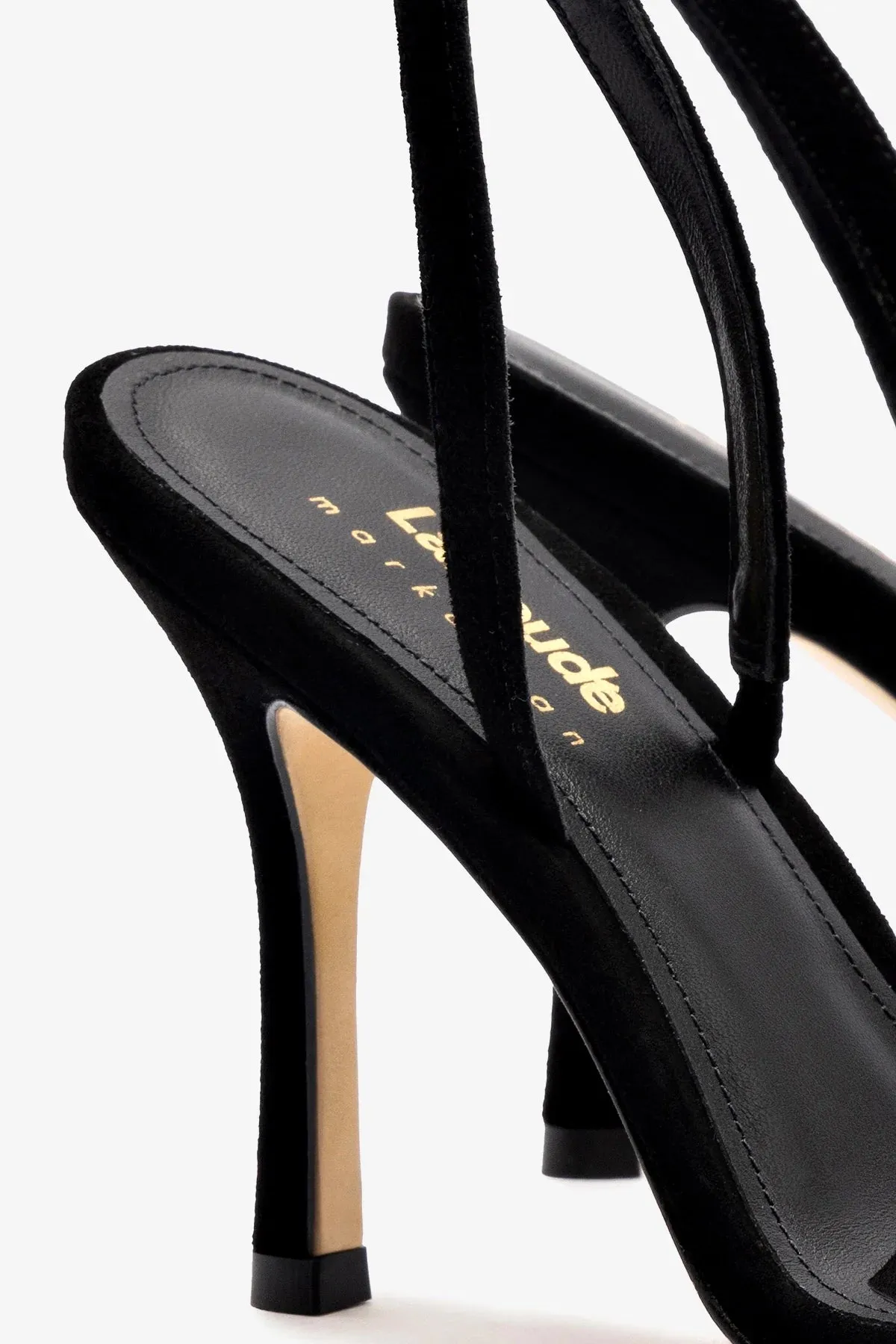 Larroud x Markarian Sandal In Black Suede