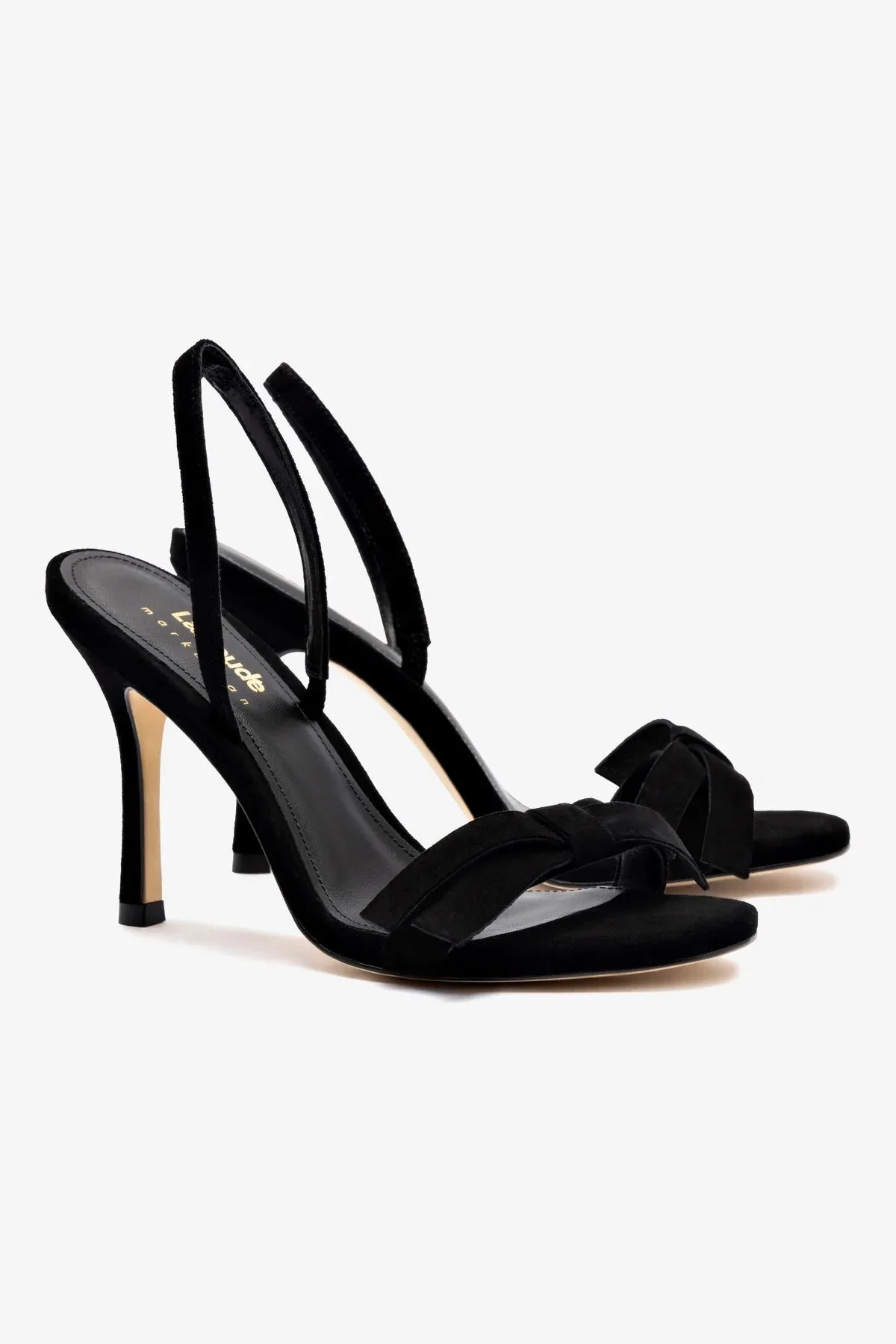 Larroud x Markarian Sandal In Black Suede