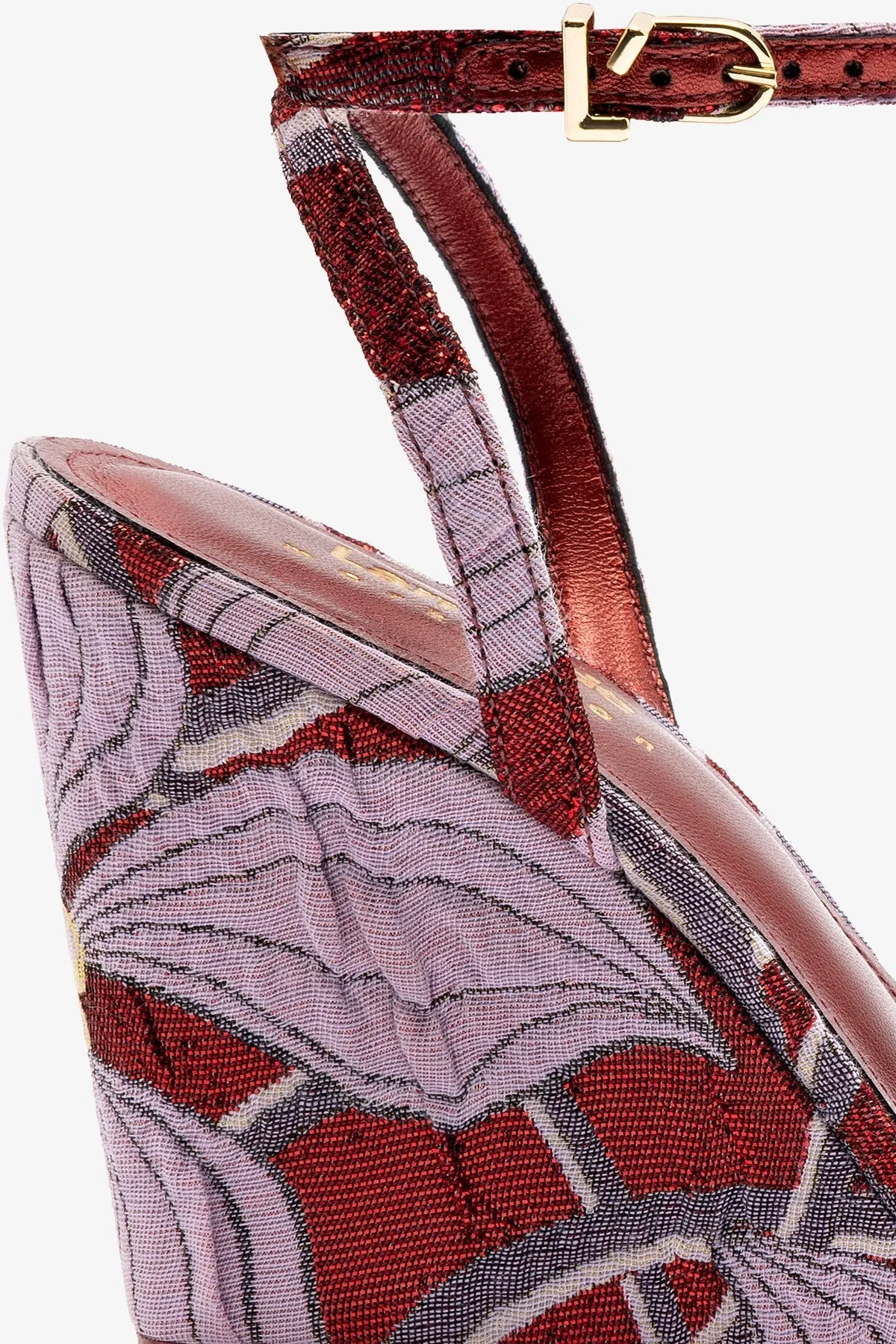 Larroud x Markarian Wedge In Red Floral Dutel