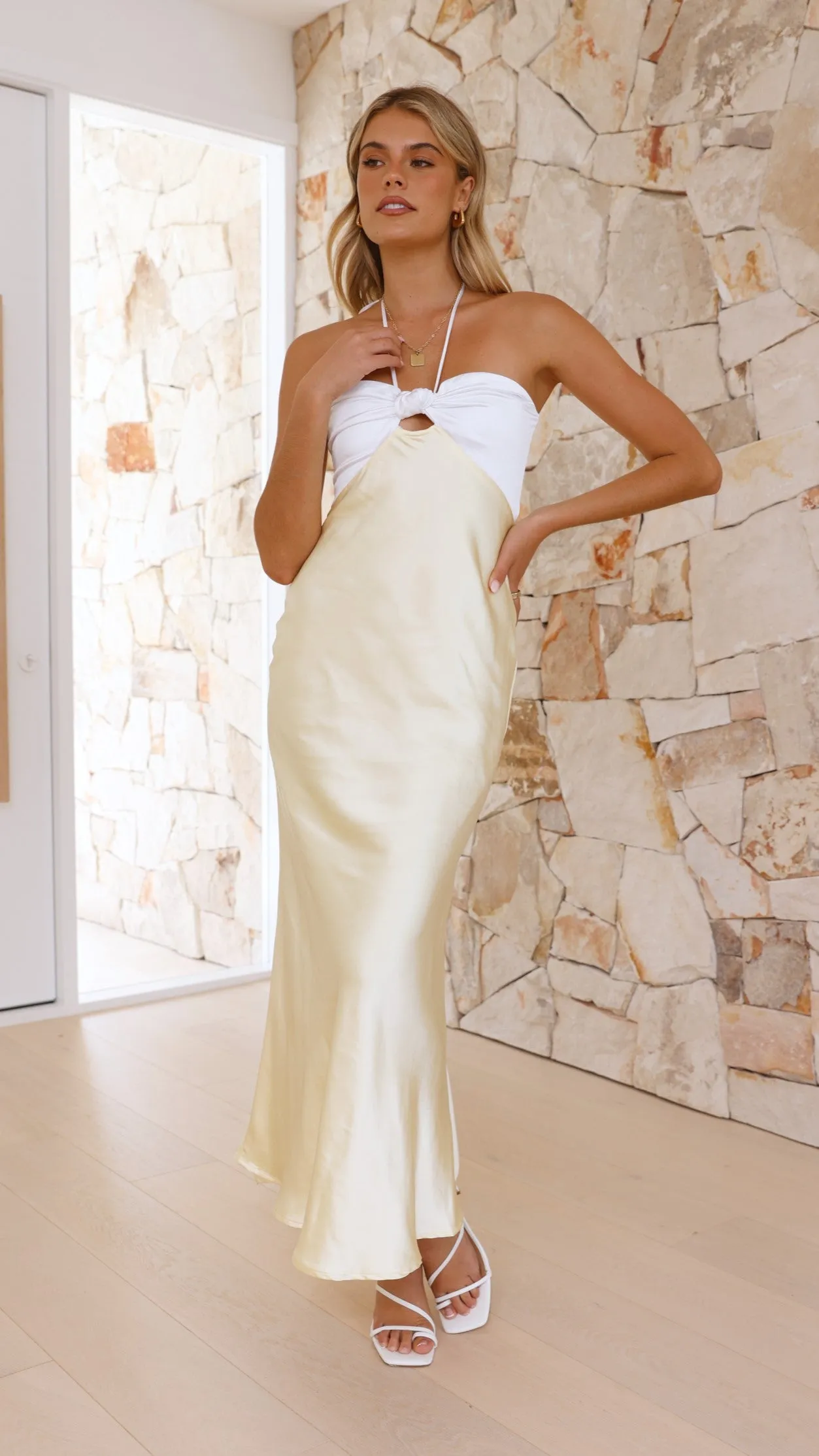Latea Midi Dress - Yellow Billy J