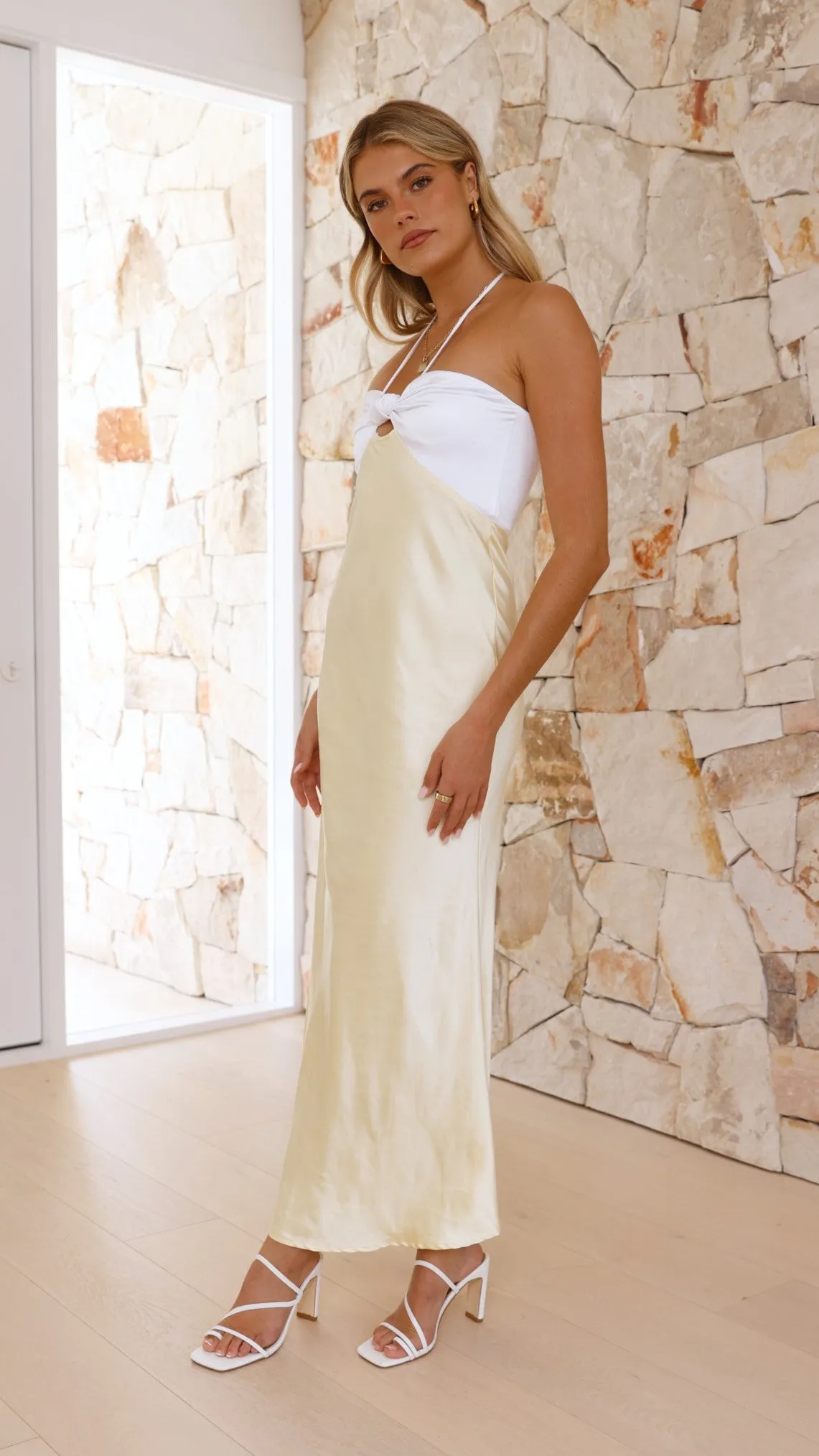 Latea Midi Dress - Yellow Billy J