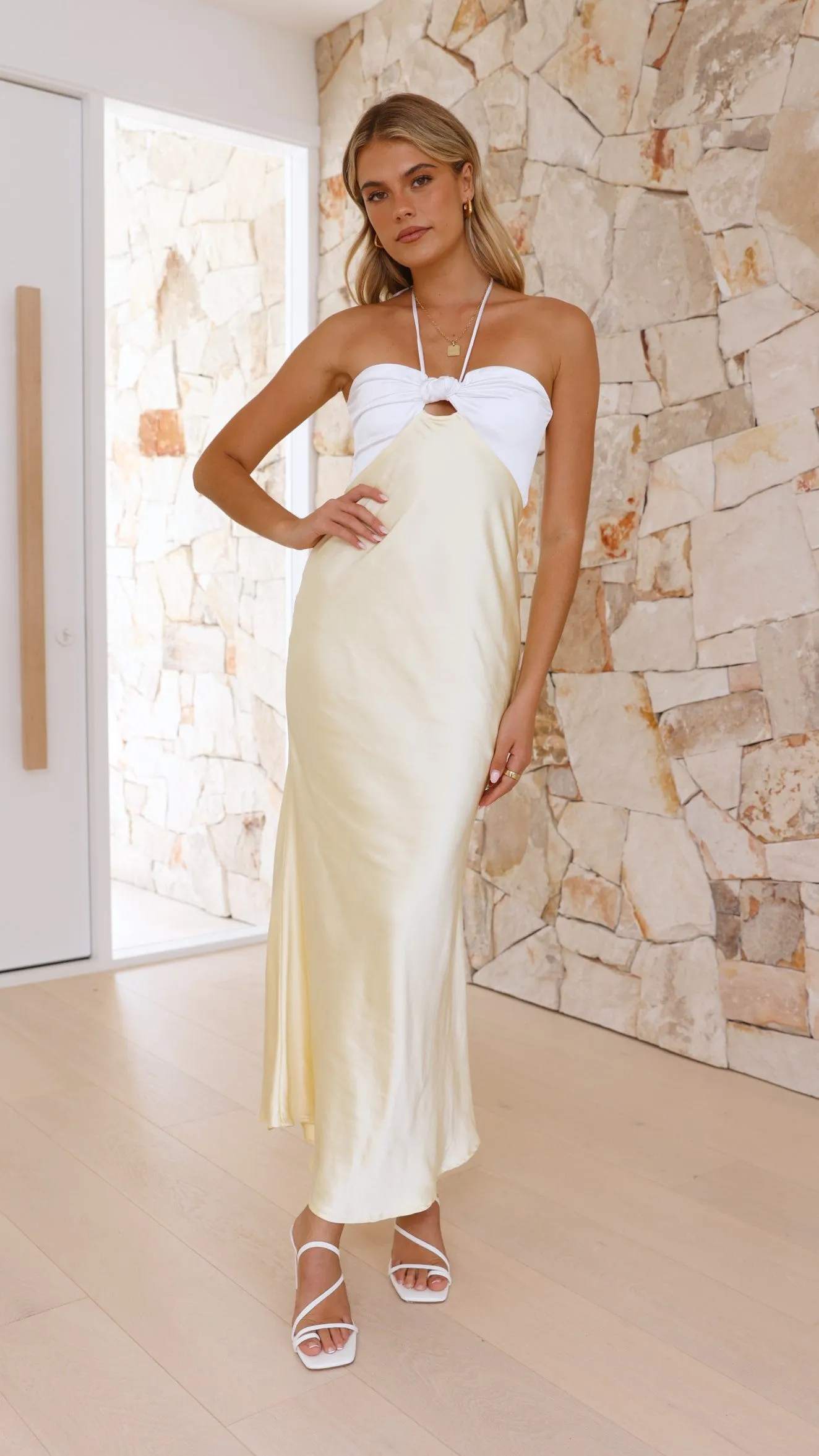 Latea Midi Dress - Yellow Billy J