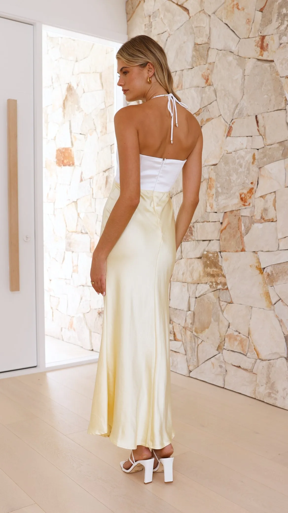 Latea Midi Dress - Yellow Billy J