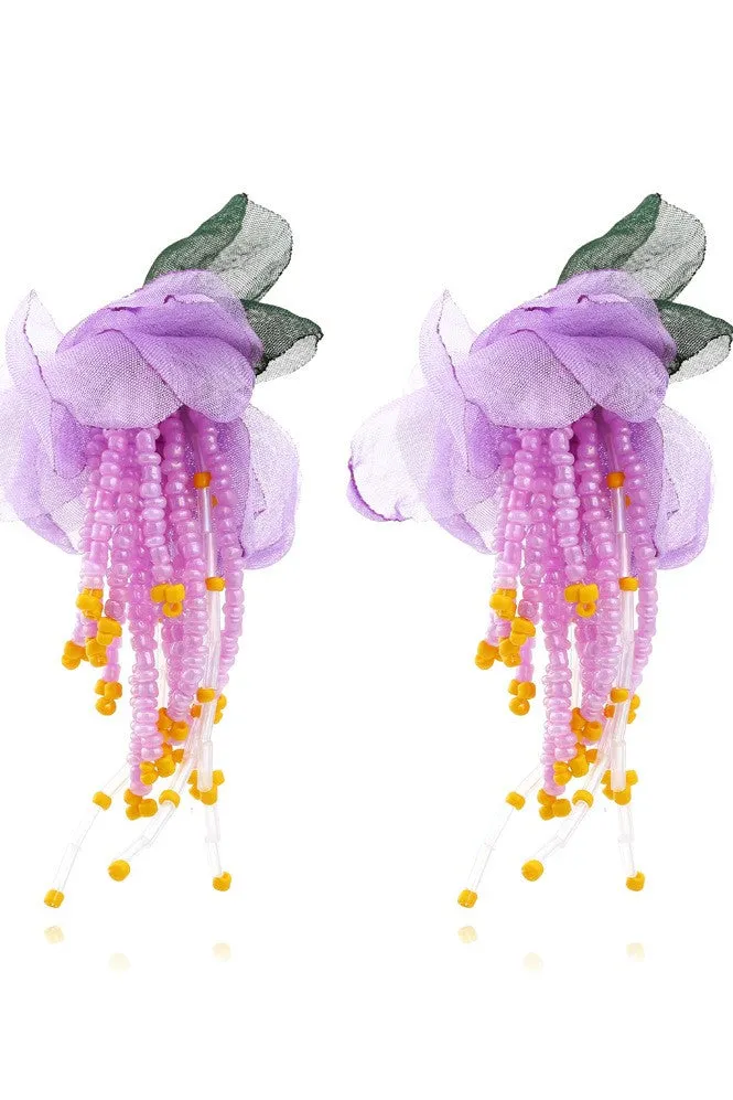 Lauren Floral Bead Earrings Gloria Lanvin
