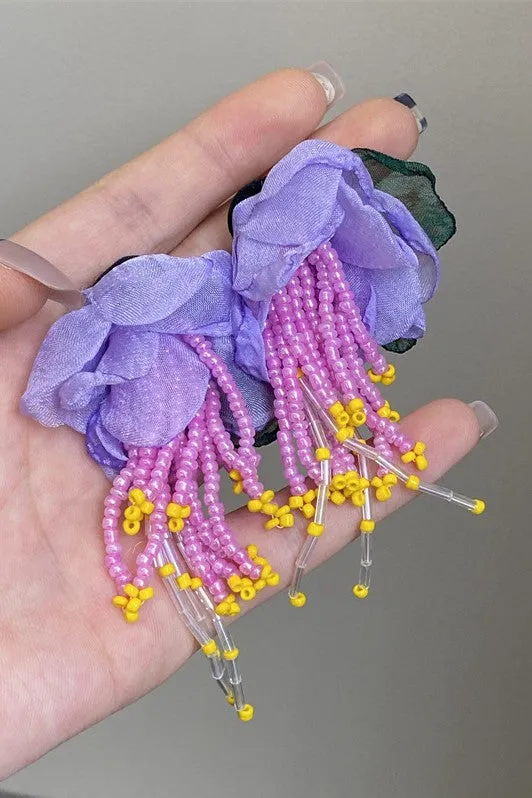 Lauren Floral Bead Earrings Gloria Lanvin