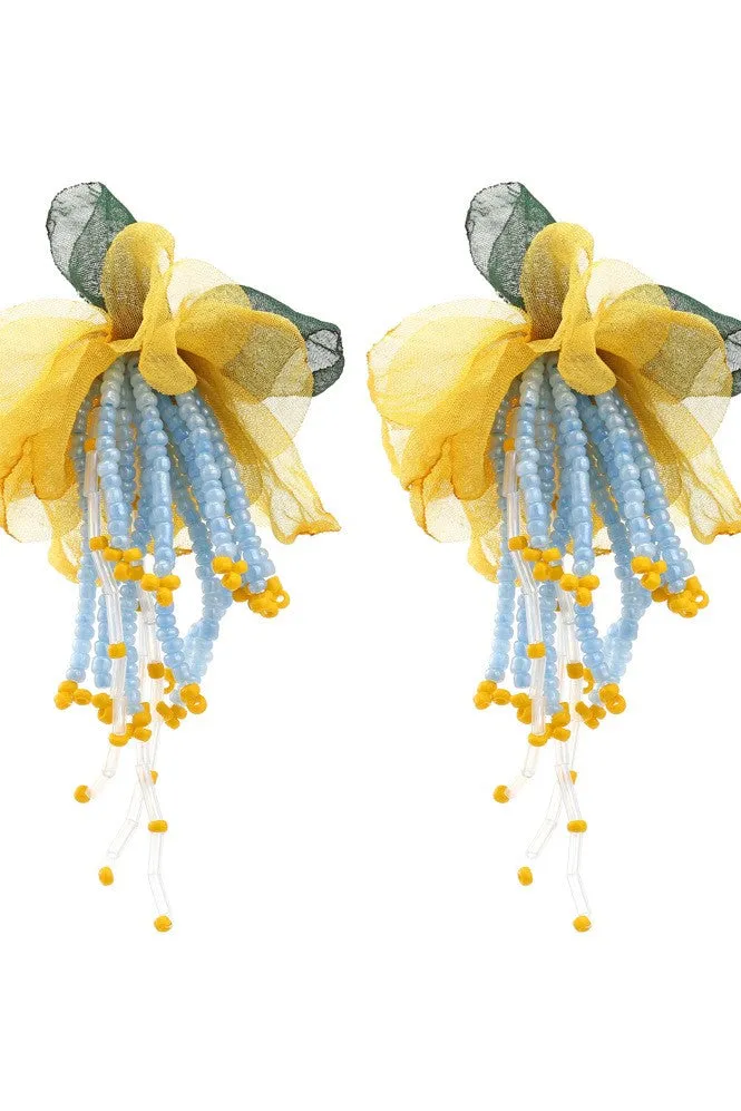 Lauren Floral Bead Earrings Gloria Lanvin
