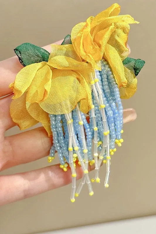 Lauren Floral Bead Earrings Gloria Lanvin