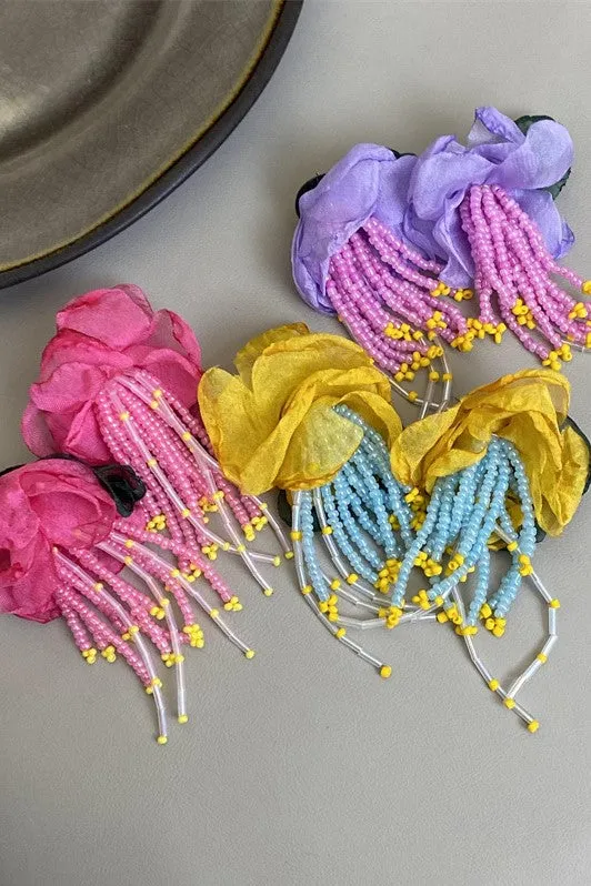 Lauren Floral Bead Earrings Gloria Lanvin