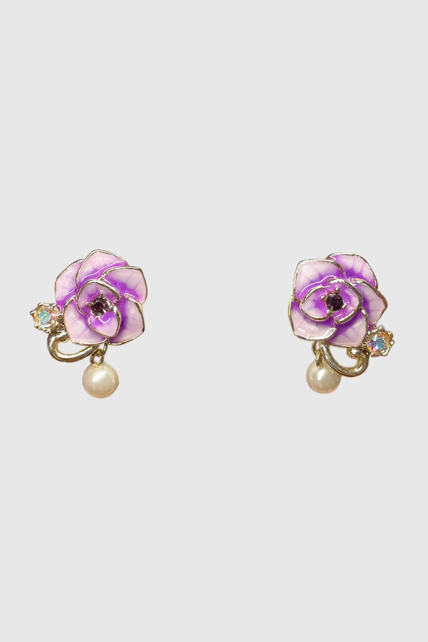 Lavender Rose Earrings Annasui