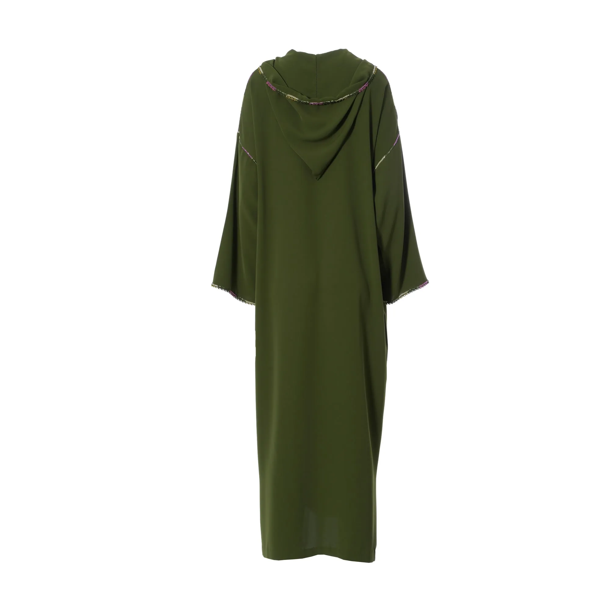 Laylati Women's Dark Green Jalabiya, Free Size