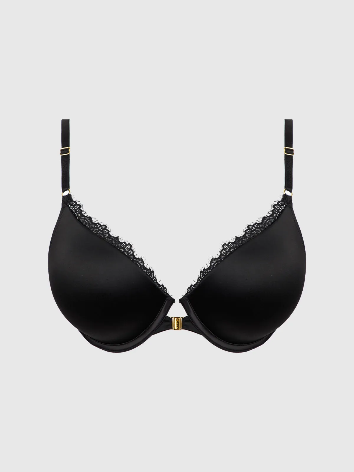 Lexi Front Closure Push Up T-Shirt Bra by Frederick's of Hollywood