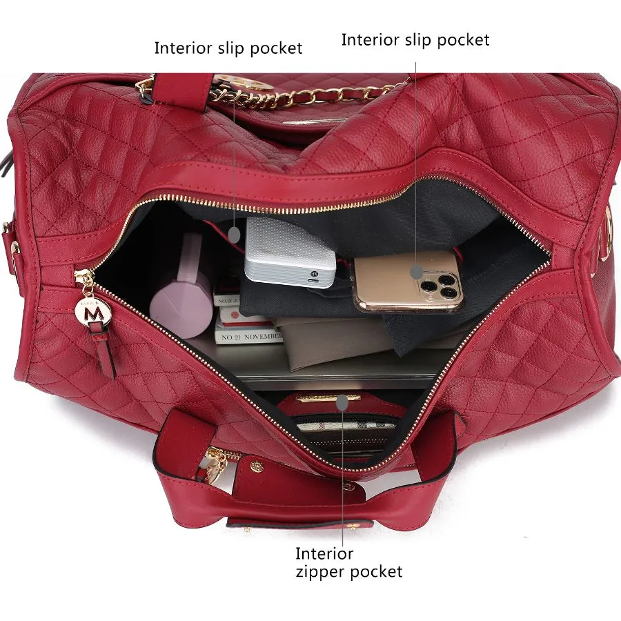 Lexie Vegan Leather Womens Duffle
