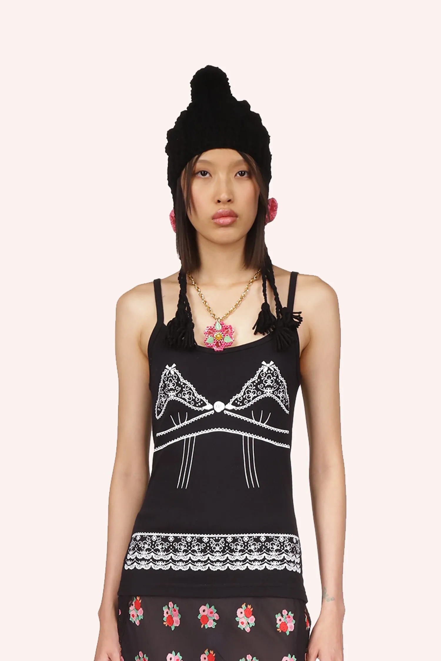 Lingerie Printed Tank Top Annasui