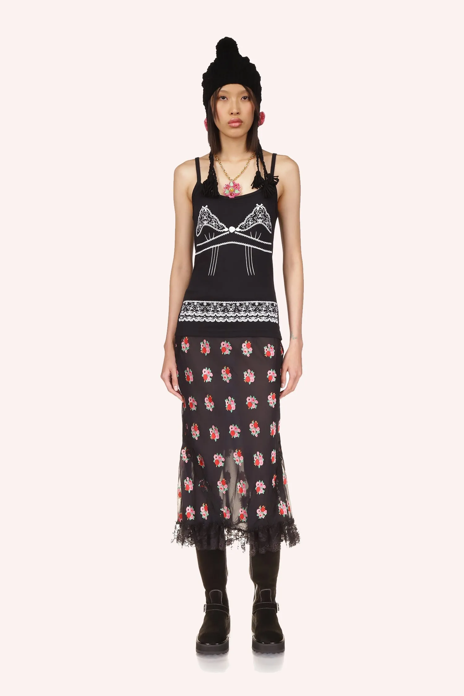 Lingerie Printed Tank Top Annasui