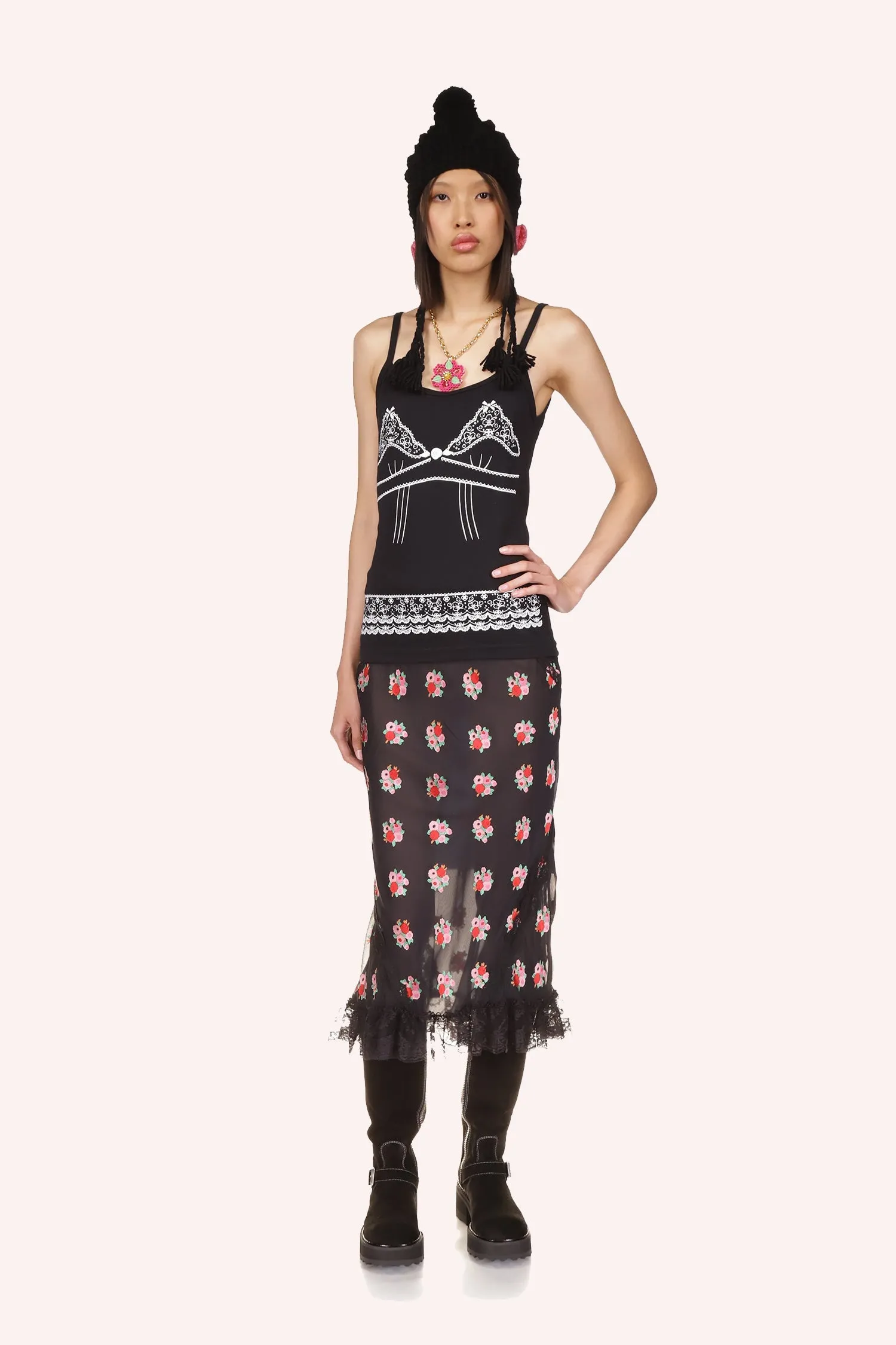Lingerie Printed Tank Top Annasui