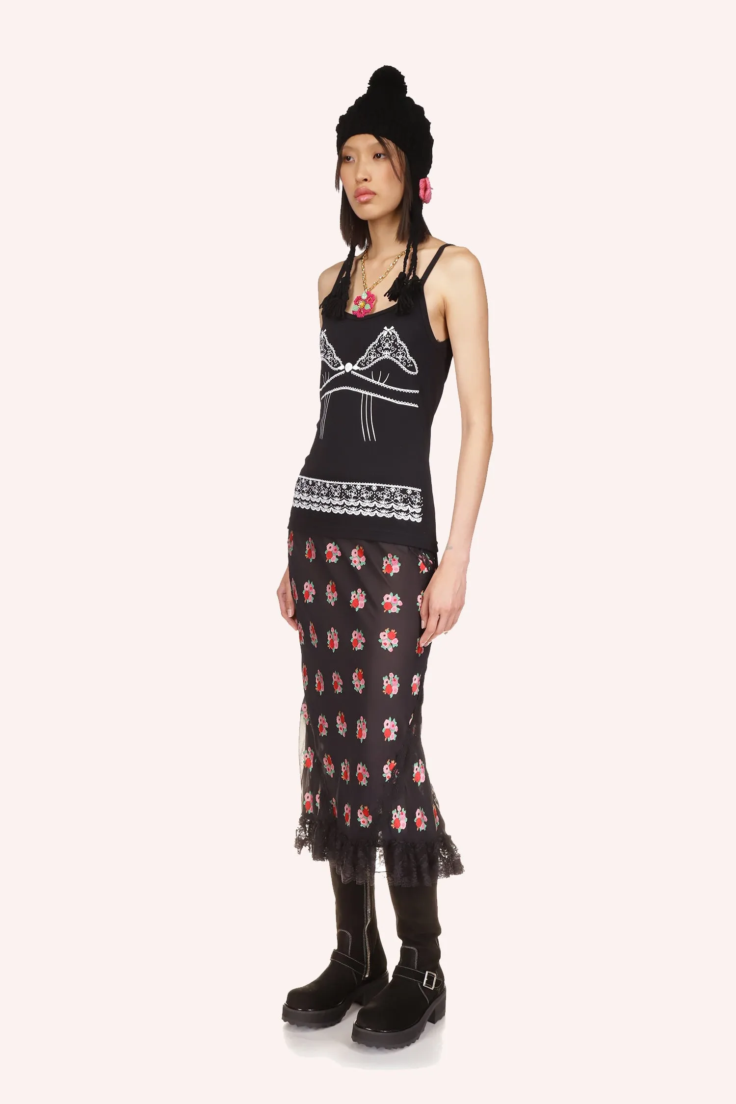 Lingerie Printed Tank Top Annasui