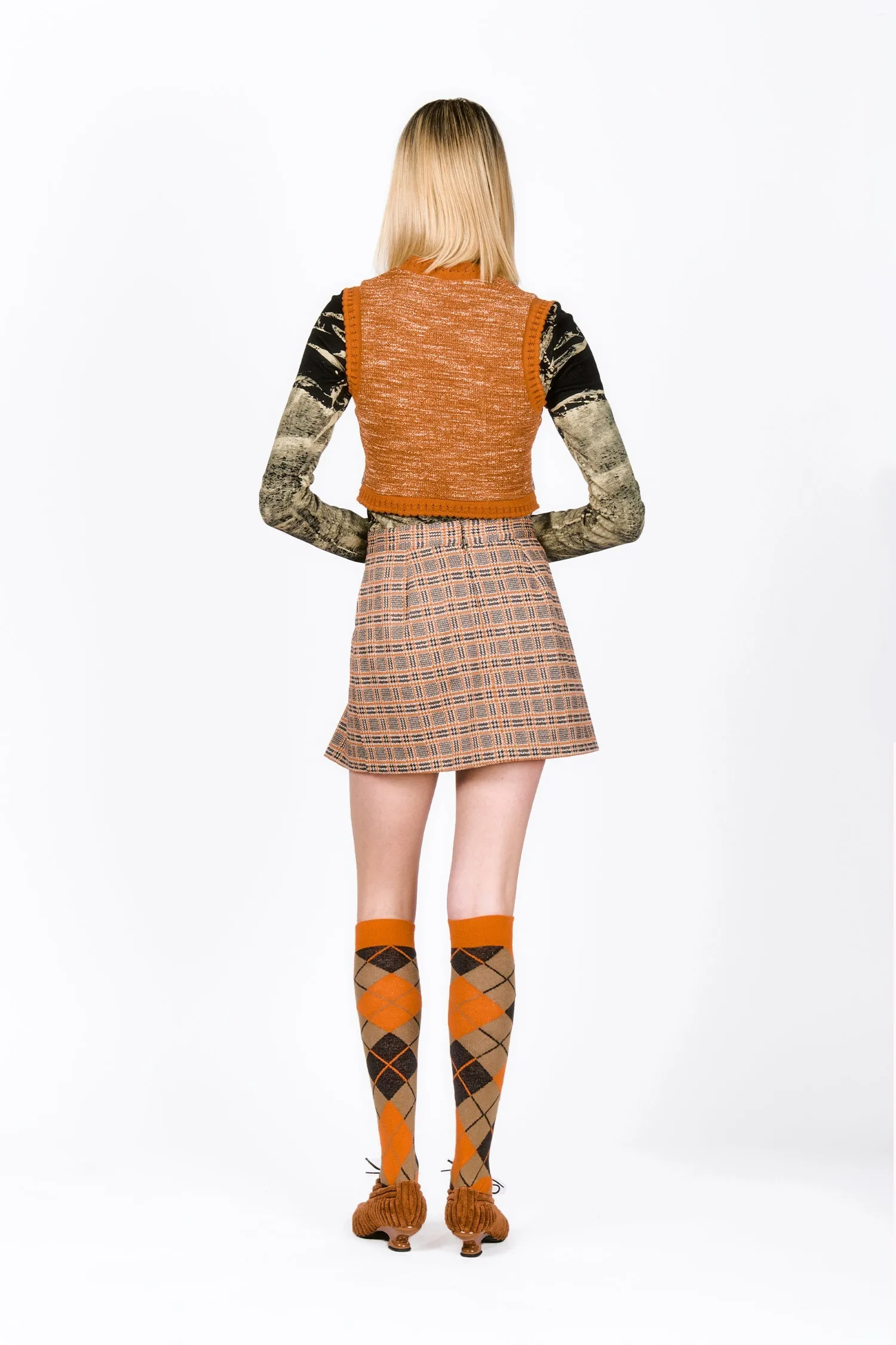 Londonderry Knit Mini Skirt Annasui