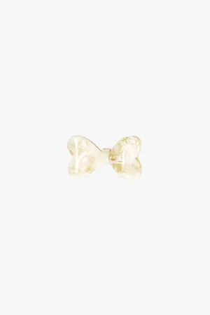 Love Puff Bow Side Clamp- Ivory Annasui